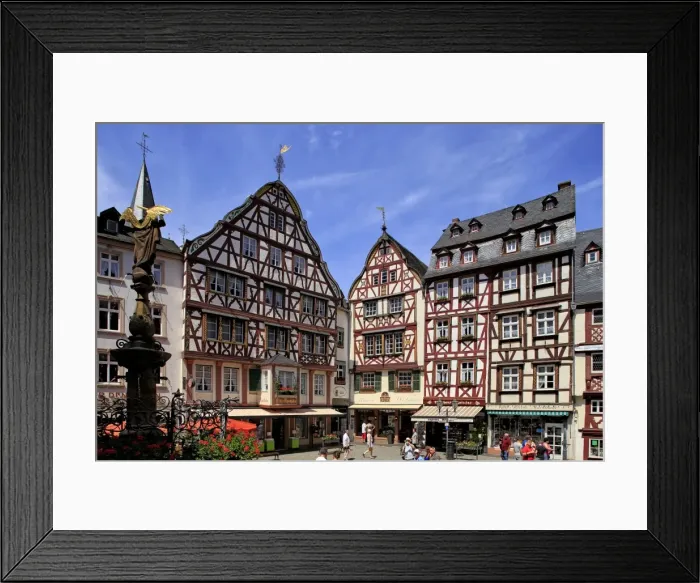 Framed Print : Market Square, Bermkastel-Kues, Moselle Valley, Rhineland-Palatinate, Germany, Europe Framed Print : Market Square, Bermkastel-Kues, Moselle Valley, Rhineland-Palatinate, Germany, Europe