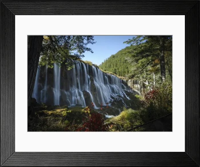 Framed Print : Pearl Shoal Waterfall, Jiuzhaigou (Nine Village Valley), UNESCO World Heritage Site Framed Print : Pearl Shoal Waterfall, Jiuzhaigou (Nine Village Valley), UNESCO World Heritage Site