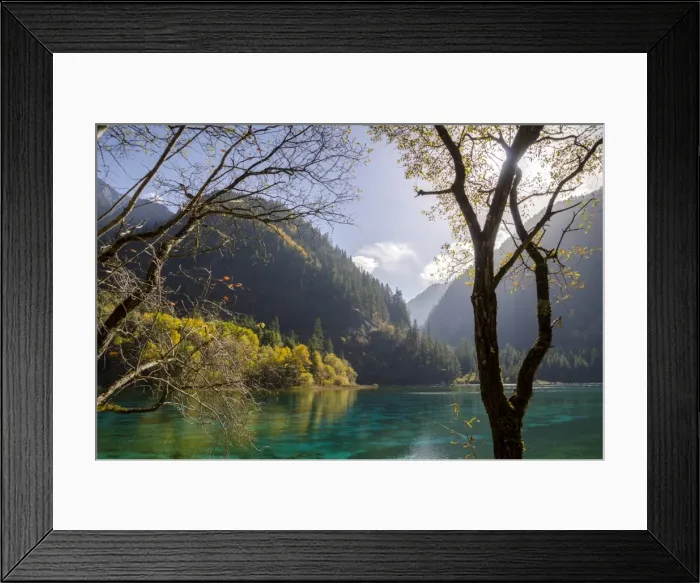 Framed Print : Five Flower Lake, Jiuzhaigou (Nine Village Valley), UNESCO World Heritage Site, Sichuan province Framed Print : Five Flower Lake, Jiuzhaigou (Nine Village Valley), UNESCO World Heritage Site, Sichuan province