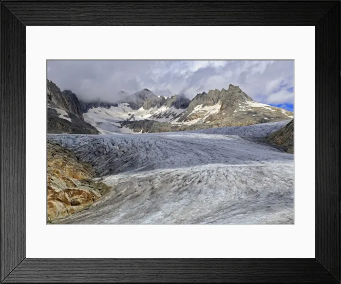 Framed Print : Rhone Glacier at Furka Pass, Canton of Valais, Swiss Alps, Switzerland, Europe