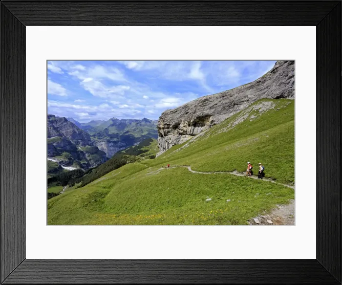 Framed Print : Hikers at Kleine Scheidegg, Grindelwald, Bernese Oberland, Switzerland, Europe Framed Print : Hikers at Kleine Scheidegg, Grindelwald, Bernese Oberland, Switzerland, Europe
