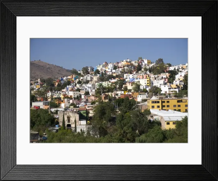 Framed Print : View from Templo de San Diego, distant view of the city, Guanajuato, Mexico, North Framed Print : View from Templo de San Diego, distant view of the city, Guanajuato, Mexico, North