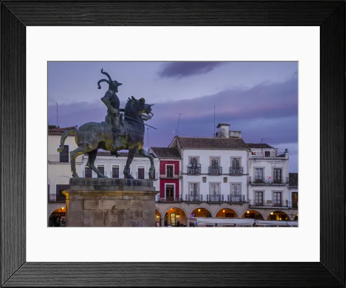 Framed Print : Francisco Pizarro statue in the Plaza Mayor, Trujillo, Caceres, Extremadura, Spain Framed Print : Francisco Pizarro statue in the Plaza Mayor, Trujillo, Caceres, Extremadura, Spain