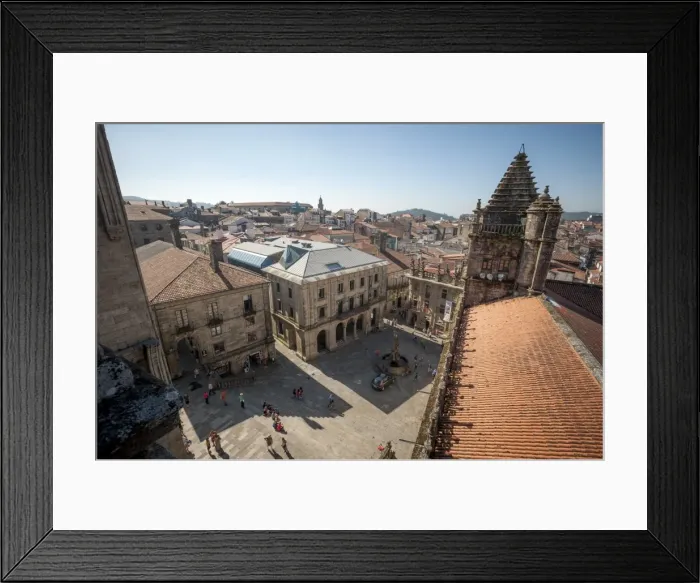 Framed Print : View from the roof of the Cathedral of Santiago de Compostela, UNESCO World Heritage Site Framed Print : View from the roof of the Cathedral of Santiago de Compostela, UNESCO World Heritage Site