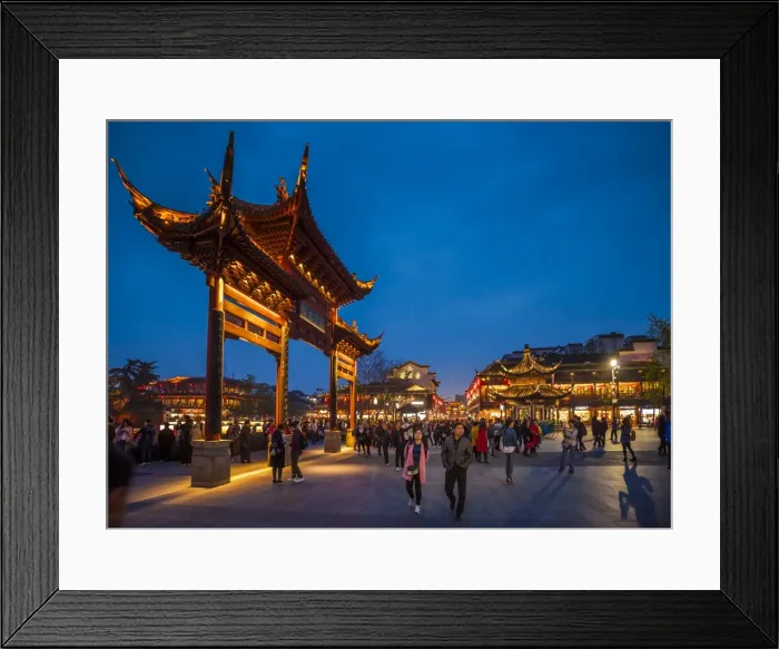 Framed Print : Confucian Temple, Pedestrian Street, Nanjing, Jiangsu province, China, Asia Framed Print : Confucian Temple, Pedestrian Street, Nanjing, Jiangsu province, China, Asia