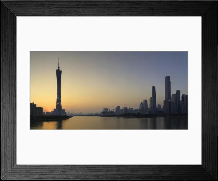 Framed Print : Skyline of Tianhe at sunset, Guangzhou, Guangdong, China, Asia Framed Print : Skyline of Tianhe at sunset, Guangzhou, Guangdong, China, Asia