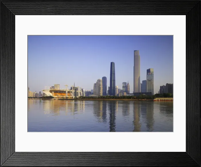 Framed Print : Skyline of Tianhe, Guangzhou, Guangdong, China, Asia