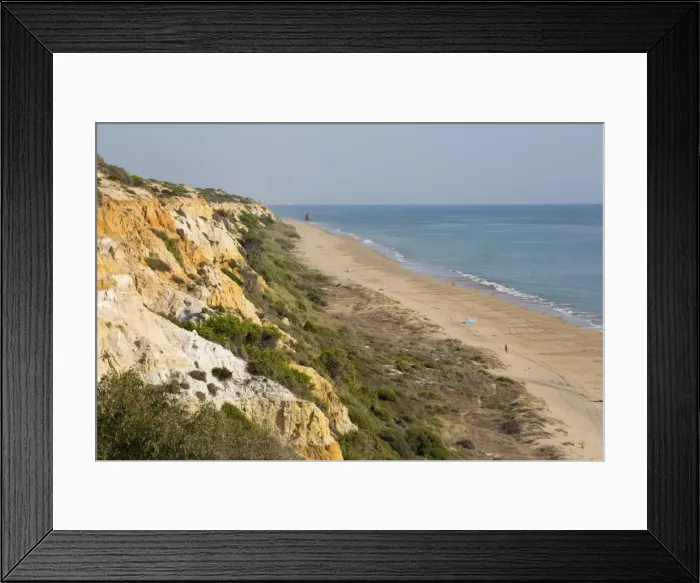 Framed Print : Sandy beach and cliffs, Mazagon, Costa de la Luz, Huelva Province, Andalucia, Spain Framed Print : Sandy beach and cliffs, Mazagon, Costa de la Luz, Huelva Province, Andalucia, Spain