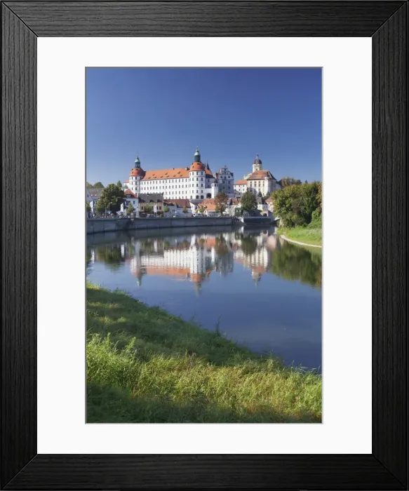 Framed Print : Donaukai quai, Neuburg Residenzschloss Castle, Neuburg an der Donau, Bavaria, Germany Framed Print : Donaukai quai, Neuburg Residenzschloss Castle, Neuburg an der Donau, Bavaria, Germany