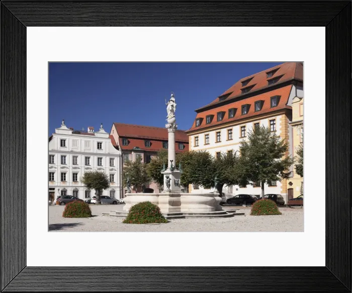 Framed Print : Karlsplatz square, Marienbrunnen fountain, Neuburg an der Donau, Bavaria, Germany, Europe Framed Print : Karlsplatz square, Marienbrunnen fountain, Neuburg an der Donau, Bavaria, Germany, Europe