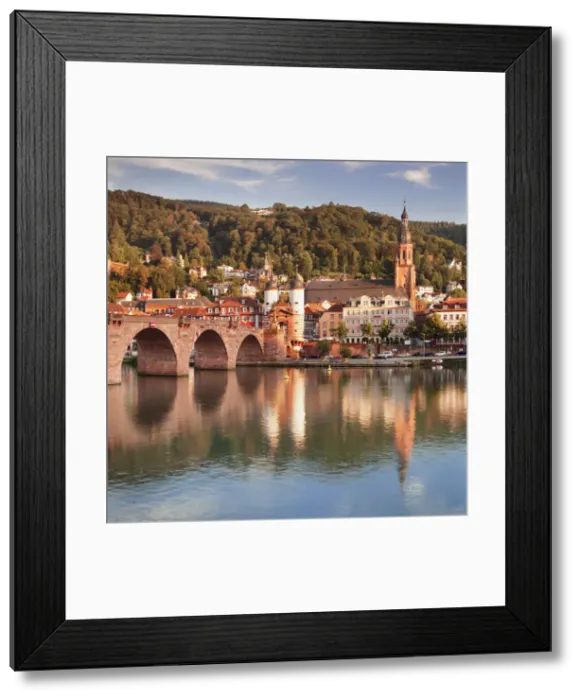 Framed Print : Old town with Karl-Theodor-Bridge (Old Bridge) and Castle, Neckar River, Heidelberg Framed Print : Old town with Karl-Theodor-Bridge (Old Bridge) and Castle, Neckar River, Heidelberg