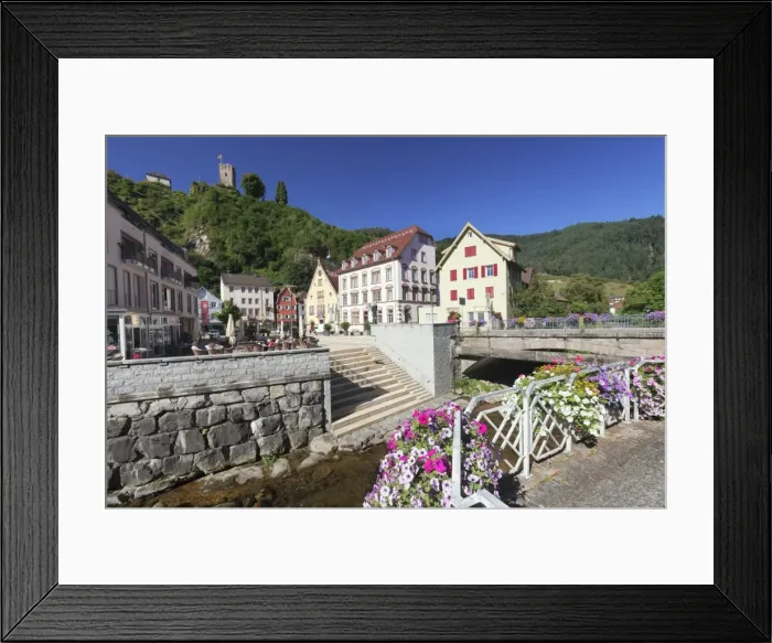 Framed Print : Market place, castle, Hornberg, Gutachtal Valley, Black Forest, Baden Wurttemberg Framed Print : Market place, castle, Hornberg, Gutachtal Valley, Black Forest, Baden Wurttemberg
