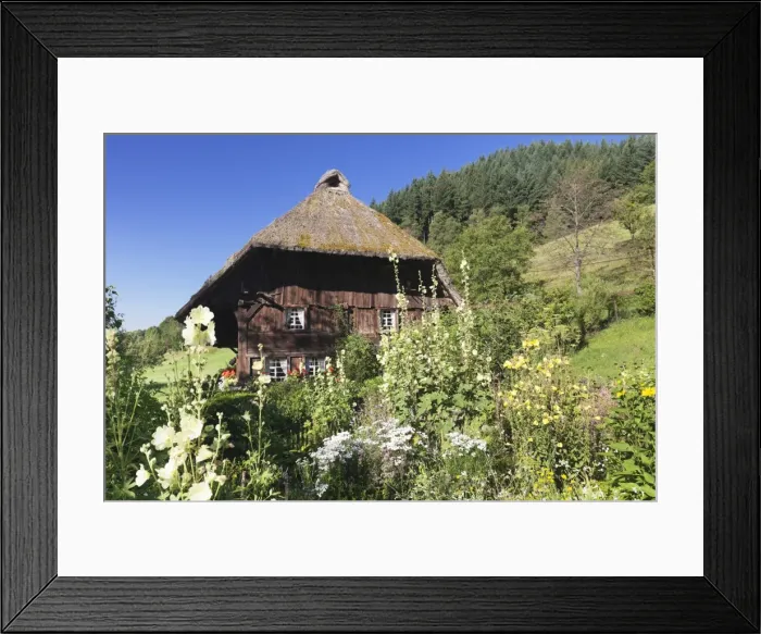 Framed Print : Landwasserhof Mill, farmhouse garden, Elzach, Black Forest, Baden-Wurttemberg, Germany Framed Print : Landwasserhof Mill, farmhouse garden, Elzach, Black Forest, Baden-Wurttemberg, Germany