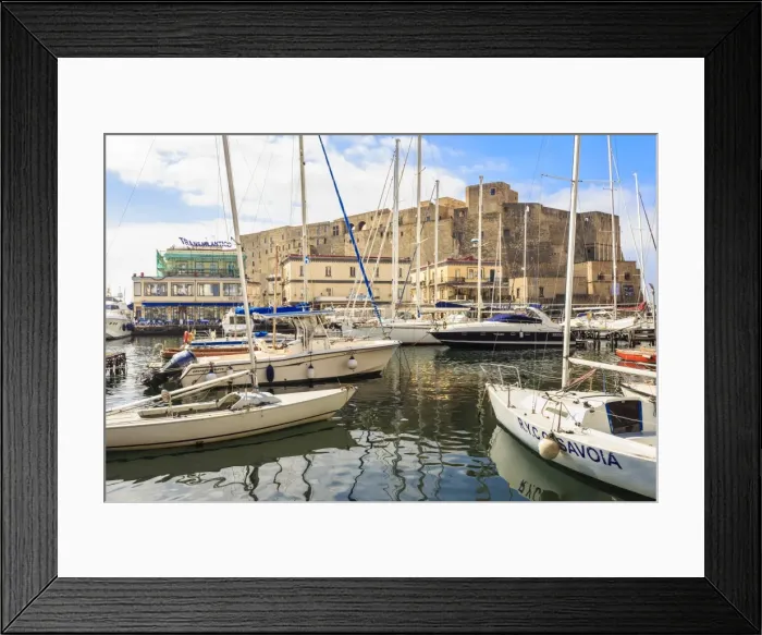 Framed Print : Yachts in the Borgo Marinaro and Castel dell Ovo fortress, Chiaia, City of Naples Framed Print : Yachts in the Borgo Marinaro and Castel dell Ovo fortress, Chiaia, City of Naples