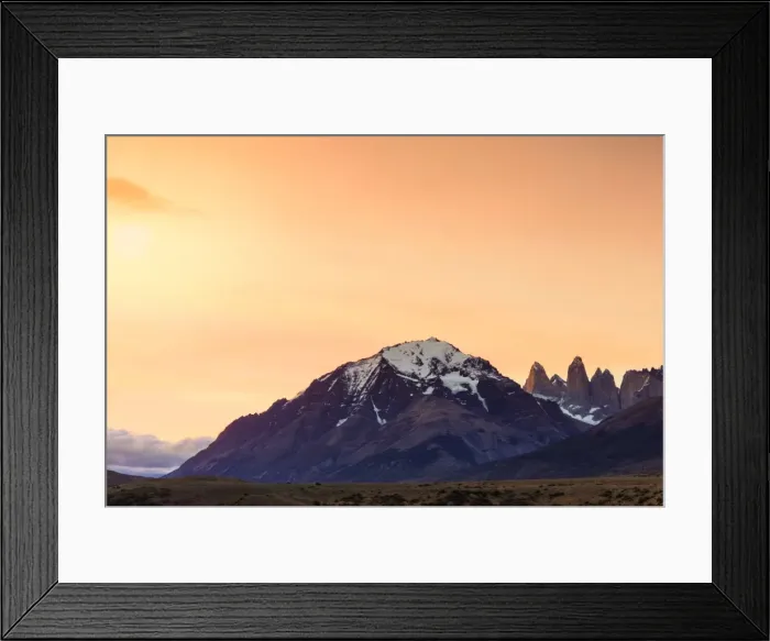 Framed Print : The Torres del Paine granite towers and central massif at the heart of the park Framed Print : The Torres del Paine granite towers and central massif at the heart of the park