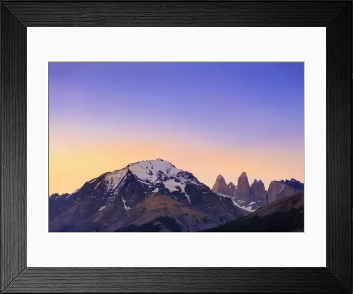 Framed Print : The Torres del Paine granite towers and central massif at the heart of the park Framed Print : The Torres del Paine granite towers and central massif at the heart of the park