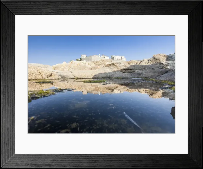 Framed Print : The ancient fortified citadel reflected in the blue sea, Calvi, Balagne Region, Corsica Framed Print : The ancient fortified citadel reflected in the blue sea, Calvi, Balagne Region, Corsica