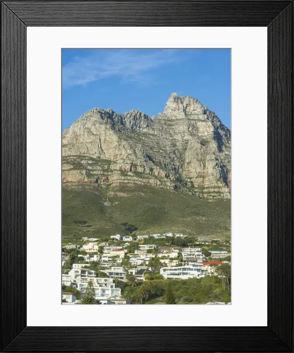 Framed Print : Camps Bay with the Table Mountain in the background, suburb of Cape Town, South Africa Framed Print : Camps Bay with the Table Mountain in the background, suburb of Cape Town, South Africa