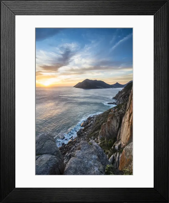 Framed Print : Sunset over Hout Bay, Cape of Good Hope, South Africa, Africa Framed Print : Sunset over Hout Bay, Cape of Good Hope, South Africa, Africa