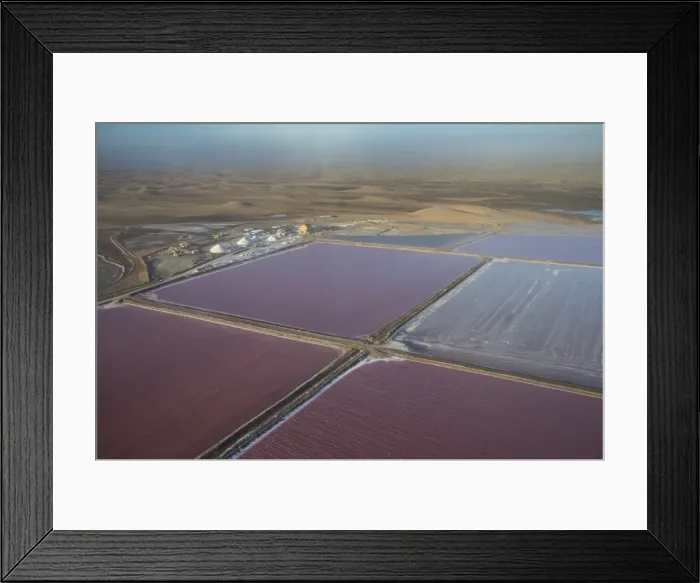 Framed Print : Aerial of salt pans on the edge of the Namib desert, Namibia, Africa Framed Print : Aerial of salt pans on the edge of the Namib desert, Namibia, Africa