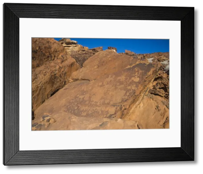Framed Print : Ancient rock engravings, Twyfelfontein, UNESCO World Heritage Site, Namibia, Africa Framed Print : Ancient rock engravings, Twyfelfontein, UNESCO World Heritage Site, Namibia, Africa