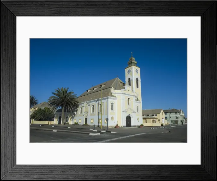 Framed Print : Old German church, Swakopmund, Namibia, Africa Framed Print : Old German church, Swakopmund, Namibia, Africa