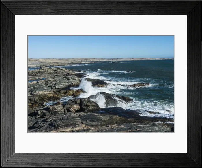 Framed Print : Wild Atlantic coastline on Dias Point, Luderitz, Namibia, Africa Framed Print : Wild Atlantic coastline on Dias Point, Luderitz, Namibia, Africa