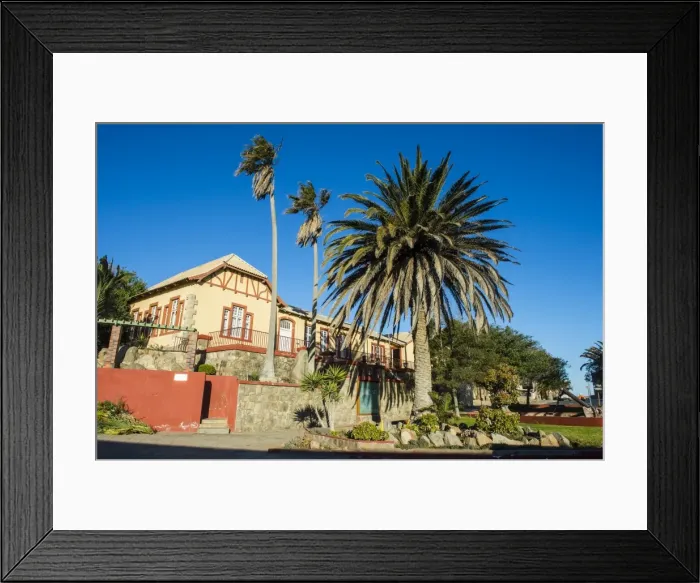 Framed Print : Old colonial German houses in Luderitz, Namibia, Africa Framed Print : Old colonial German houses in Luderitz, Namibia, Africa