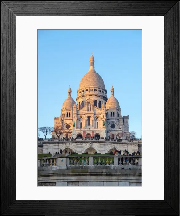 Framed Print : Basilica of Sacre Coeur at sunset, Montmartre, Paris, France, Europe Framed Print : Basilica of Sacre Coeur at sunset, Montmartre, Paris, France, Europe