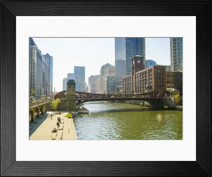 Framed Print : Chicago River Walk, Chicago, Illinois, United States of America, North America Framed Print : Chicago River Walk, Chicago, Illinois, United States of America, North America