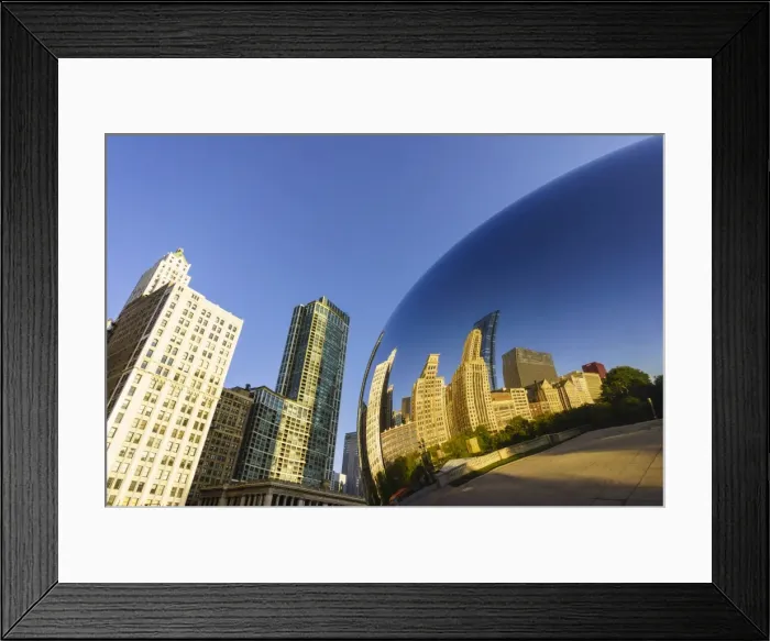 Framed Print : Millennium Park and the Cloud Gate sculpture, Chicago, Illinois, United States of America Framed Print : Millennium Park and the Cloud Gate sculpture, Chicago, Illinois, United States of America