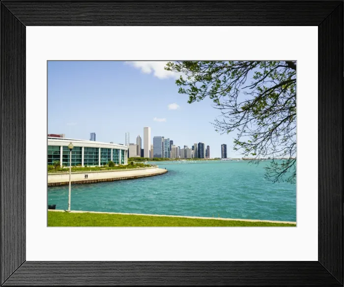 Framed Print : Shedd Aquarium, Lake Michigan and city skyline beyond, Chicago, Illinois, United States of America Framed Print : Shedd Aquarium, Lake Michigan and city skyline beyond, Chicago, Illinois, United States of America
