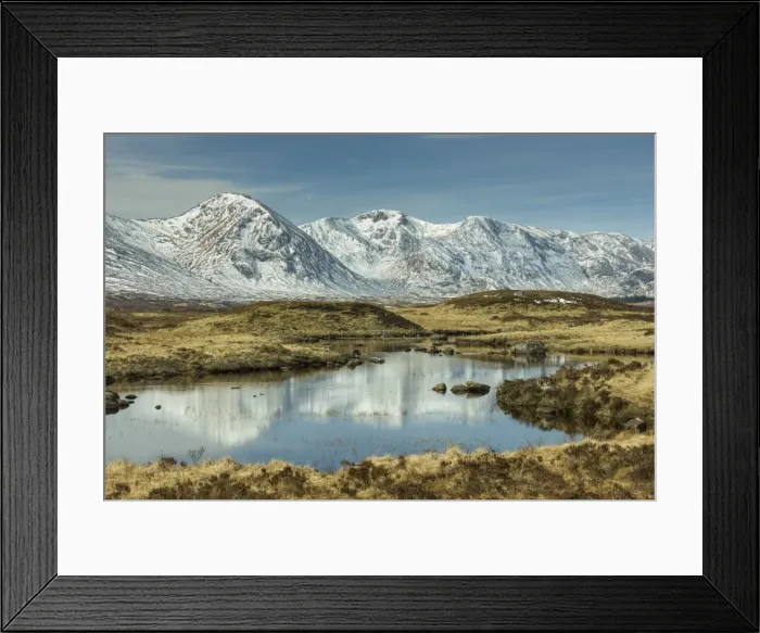 Framed Print : Rannoch Moor and Black Mount in early spring, Scotland, United Kingdom, Europe Framed Print : Rannoch Moor and Black Mount in early spring, Scotland, United Kingdom, Europe