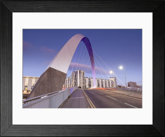 Framed Print : The Clyde Arc Bridge (Squinty Bridge), view towards Finnieston, Glasgow, Scotland Framed Print : The Clyde Arc Bridge (Squinty Bridge), view towards Finnieston, Glasgow, Scotland