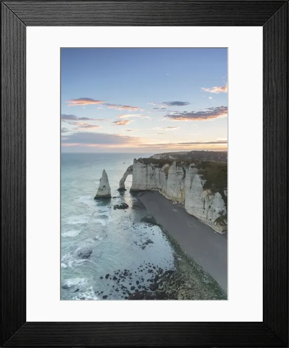 Framed Print : Dawn at the chalk cliffs, Etretat, Normandy, France, Europe Framed Print : Dawn at the chalk cliffs, Etretat, Normandy, France, Europe
