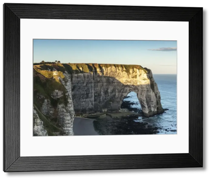 Framed Print : Cliffs seen from Porte d Aval, Etretat, Normandy, France, Europe