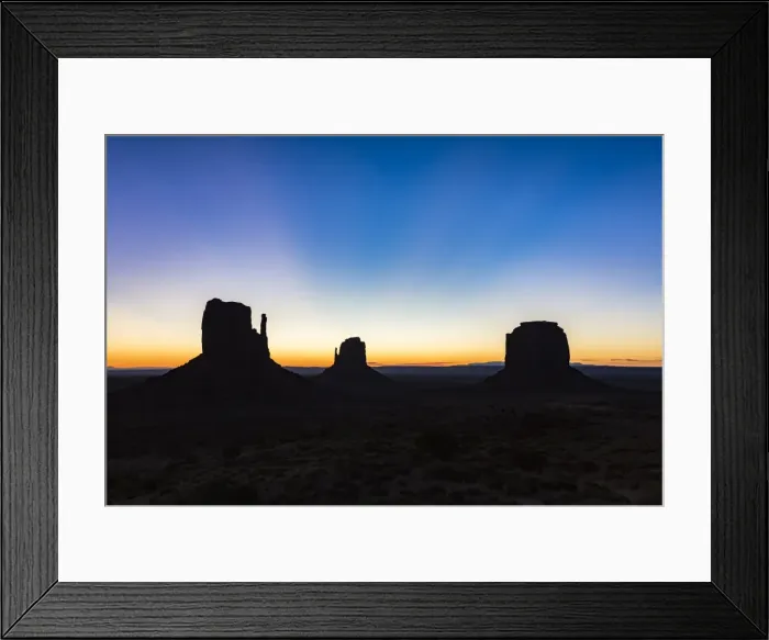 Framed Print : Monument Valley at dusk, Navajo Tribal Park, Arizona, United States of America, North Framed Print : Monument Valley at dusk, Navajo Tribal Park, Arizona, United States of America, North