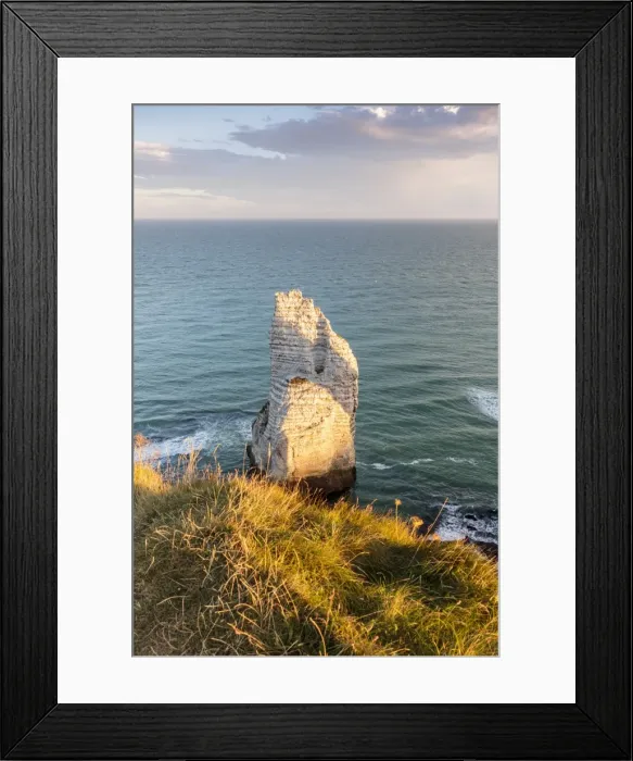 Framed Print : Pinnacle in the ocean, Etretat, Normandy, France, Europe Framed Print : Pinnacle in the ocean, Etretat, Normandy, France, Europe