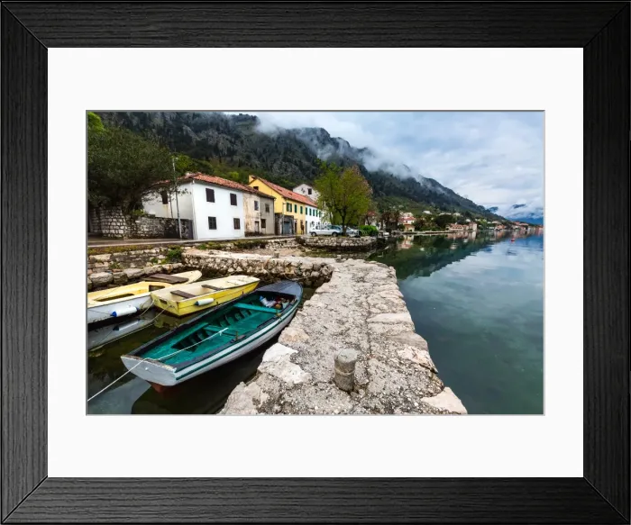 Framed Print : The village of Muo which faces Kotor across the bay, Montenegro, Europe Framed Print : The village of Muo which faces Kotor across the bay, Montenegro, Europe