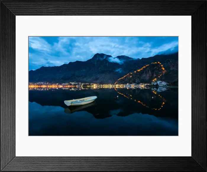 Framed Print : The Old Town (stari grad) and fortress of Kotor reflected in Kotor Bay, UNESCO World Heritage Site Framed Print : The Old Town (stari grad) and fortress of Kotor reflected in Kotor Bay, UNESCO World Heritage Site