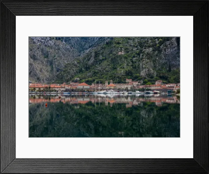 Framed Print : Old Town (stari grad) of Kotor reflected in Kotor Bay, UNESCO World Heritage Site Framed Print : Old Town (stari grad) of Kotor reflected in Kotor Bay, UNESCO World Heritage Site