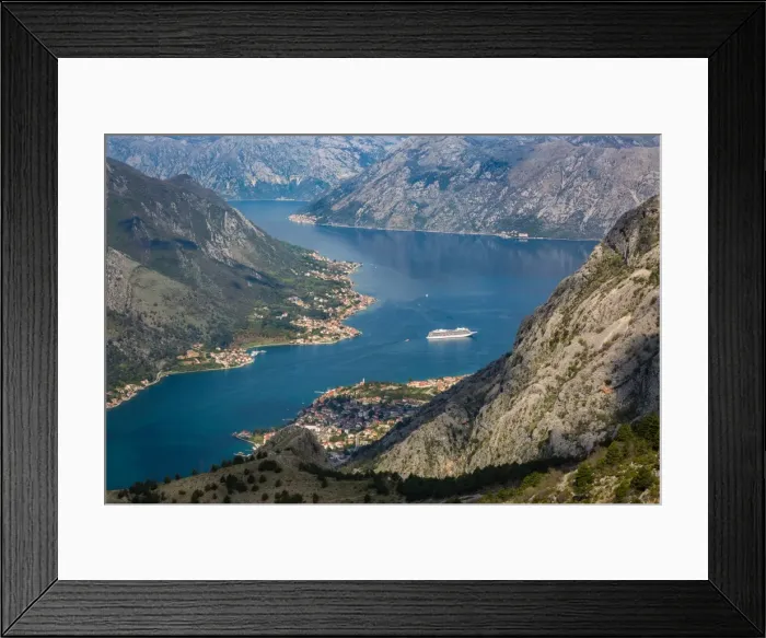 Framed Print : Cruise ship in the Bay of Kotor, UNESCO World Heritage Site, Montenegro, Europe Framed Print : Cruise ship in the Bay of Kotor, UNESCO World Heritage Site, Montenegro, Europe