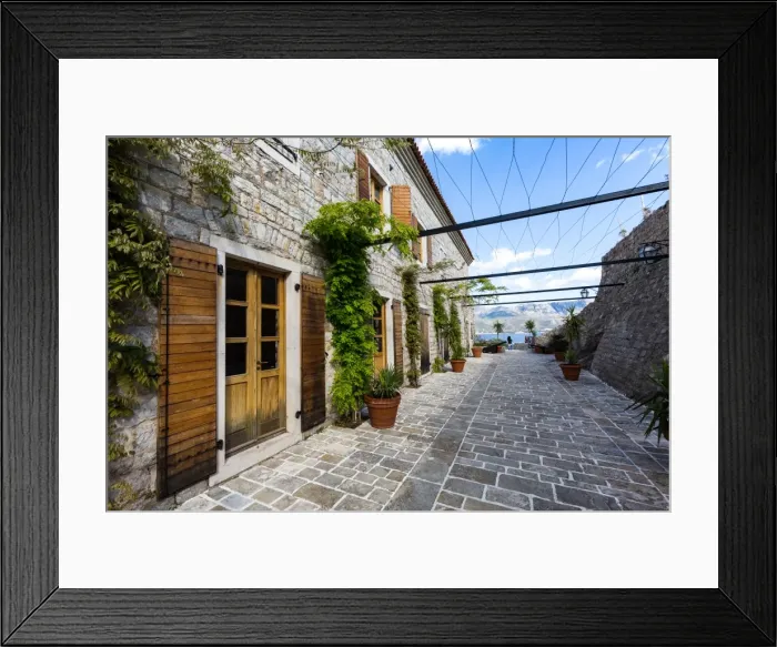 Framed Print : Inside the walls of the citadel which sits with the old town (stari grad) of Budva Framed Print : Inside the walls of the citadel which sits with the old town (stari grad) of Budva