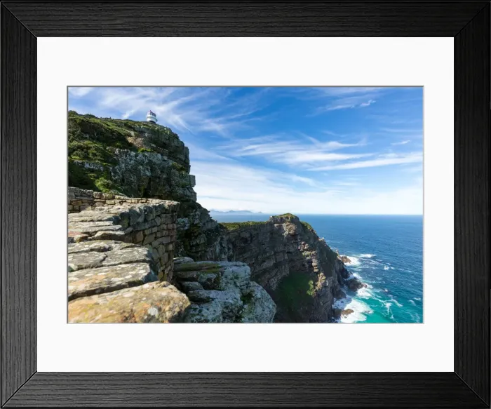 Framed Print : Lighthouse and Cape Point on the Cape Peninsula, South Africa, Africa Framed Print : Lighthouse and Cape Point on the Cape Peninsula, South Africa, Africa