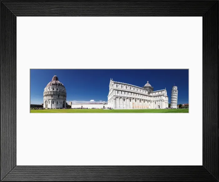 Framed Print : Panorama of Piazza dei Miracoli containing the Leaning Tower of Pisa, the Cathedral Framed Print : Panorama of Piazza dei Miracoli containing the Leaning Tower of Pisa, the Cathedral