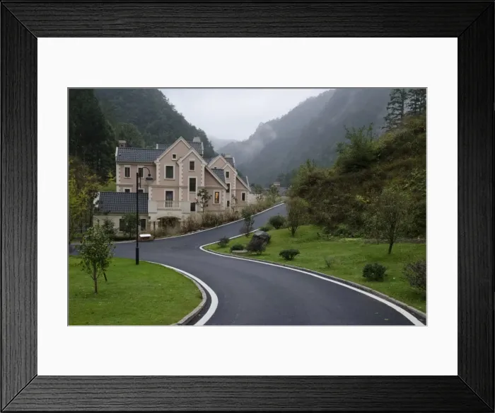 Framed Print : Eurostyle vacation village surrounding the Swanburg Hotel, Shiyang Linchang, Wencheng Framed Print : Eurostyle vacation village surrounding the Swanburg Hotel, Shiyang Linchang, Wencheng