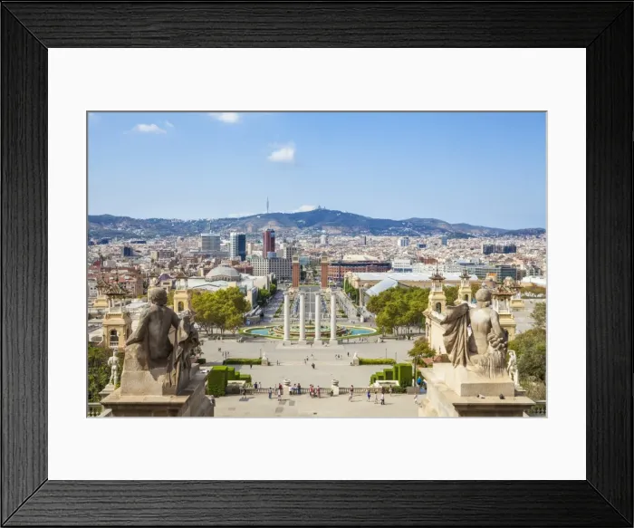 Framed Print : Skyline view over Barcelona from Montjuic, Barcelona, Catalonia (Catalunya), Spain Framed Print : Skyline view over Barcelona from Montjuic, Barcelona, Catalonia (Catalunya), Spain