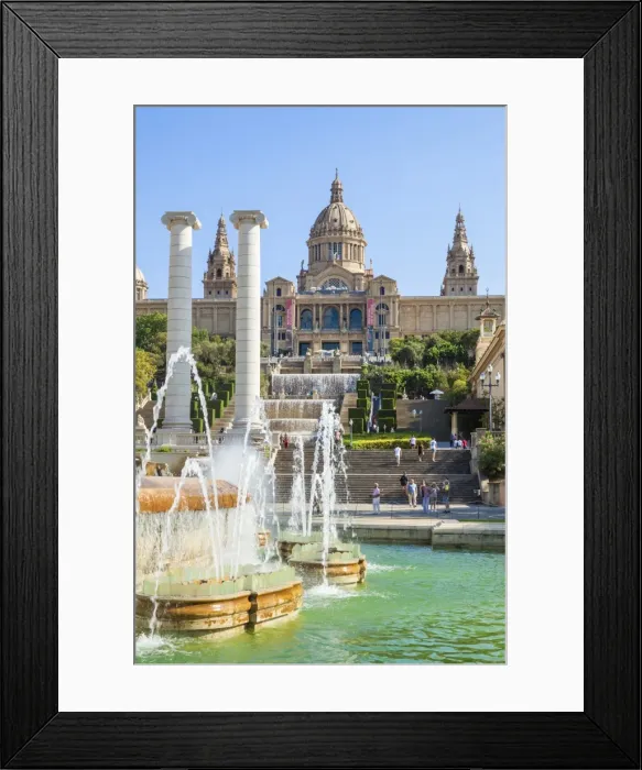Framed Print : The Magic Fountain of Montjuic below the Palau Nacional, MNAC, National Art Gallery Framed Print : The Magic Fountain of Montjuic below the Palau Nacional, MNAC, National Art Gallery