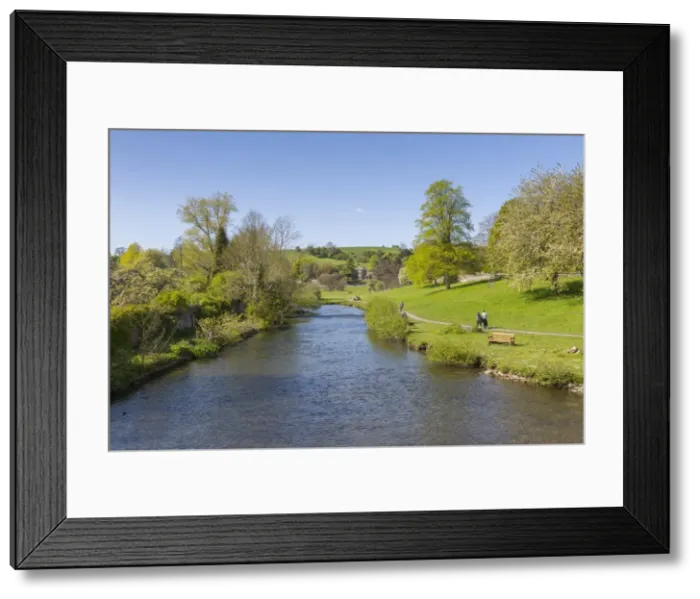 Framed Print : The River Wye in Bakewell in springtime, Derbyshire Dales, Derbyshire, England, United Kingdom Framed Print : The River Wye in Bakewell in springtime, Derbyshire Dales, Derbyshire, England, United Kingdom