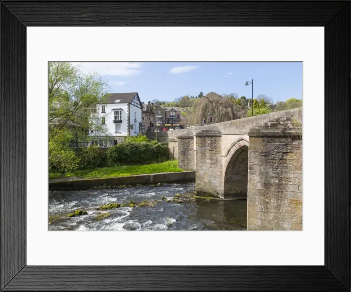 Framed Print : The bridge over the River Derwent, Matlock Town, Derbyshire Dales, Derbyshire, England Framed Print : The bridge over the River Derwent, Matlock Town, Derbyshire Dales, Derbyshire, England